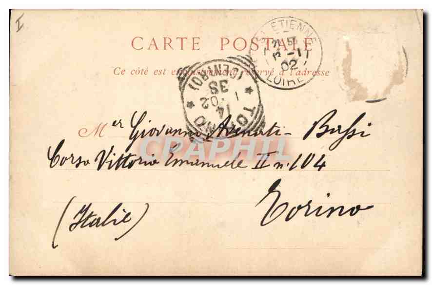 CPA La Fontaine Bartholdi Place des Terreaux  — Verso