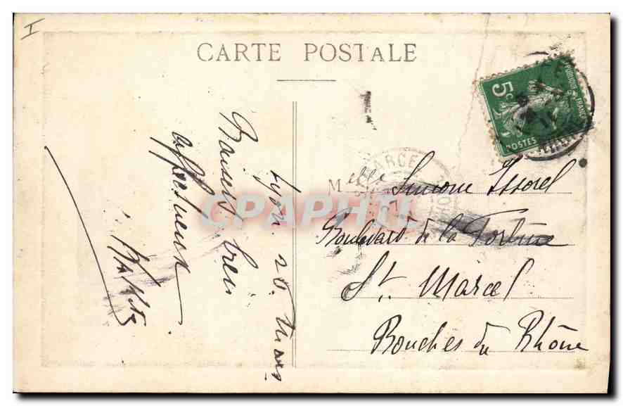 CPA Lyon Palais des Beaux Arts  — Verso