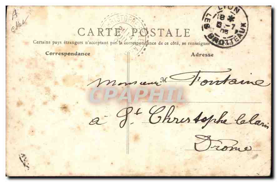 CPA Lyon Saint Just Station de Fourviere  — Verso