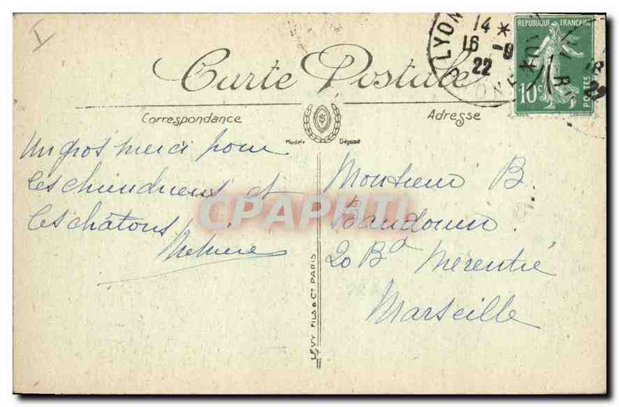 CPA Lyon Pont de la Feuilec  — Verso