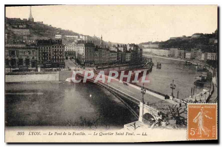 CPA Lyon Le Pont de la Feuillec Le Quartier Saint Paul  
