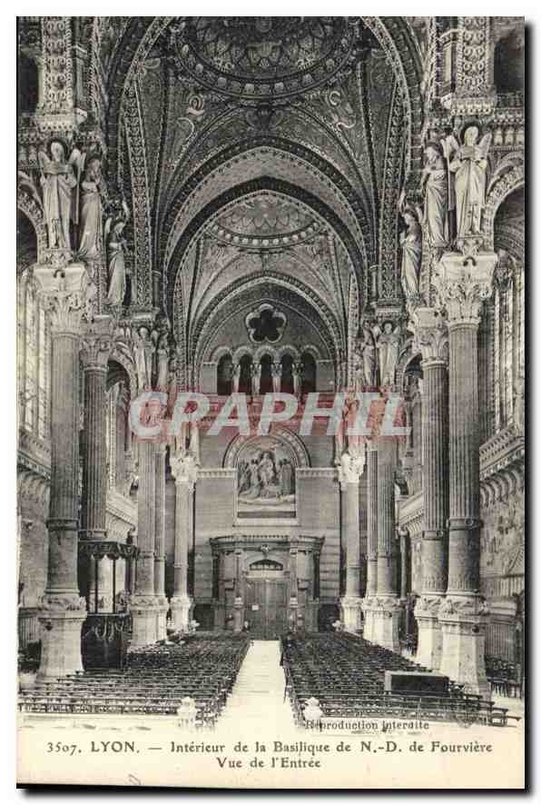 CPA Lyon Interieur de la Basilique de ND de Fourviere 