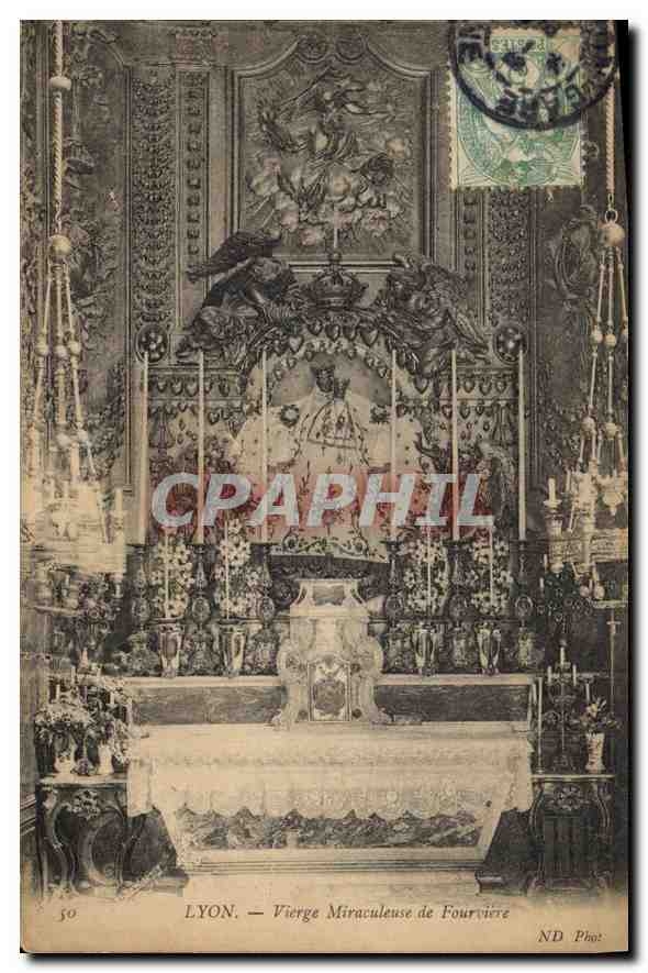 CPA Lyon Vierge Miraculeuse de Fourviere 