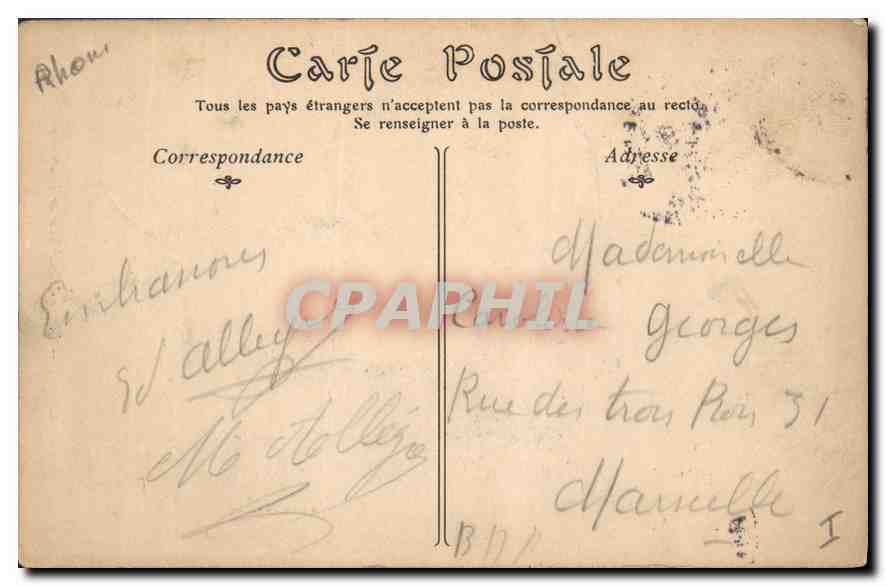 CPA Lyon Vierge Miraculeuse de Fourviere  — Verso