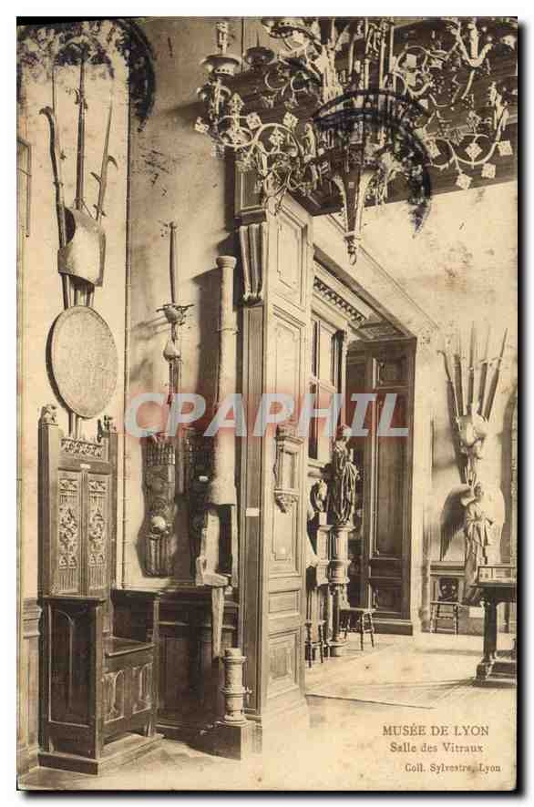 CPA Musee de Lyon Salle des Vitraux 
