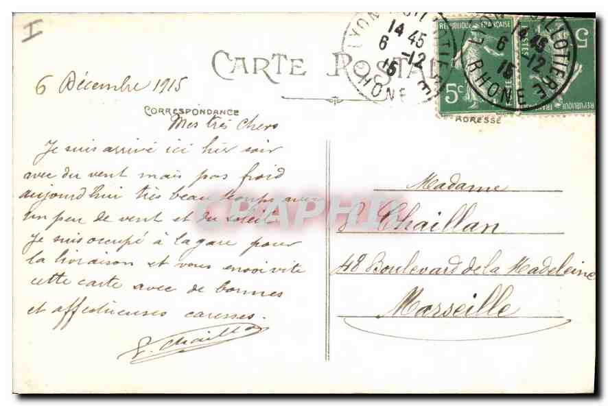 CPA Lyon Abside de St Jean et Fourviere  — Rückseite