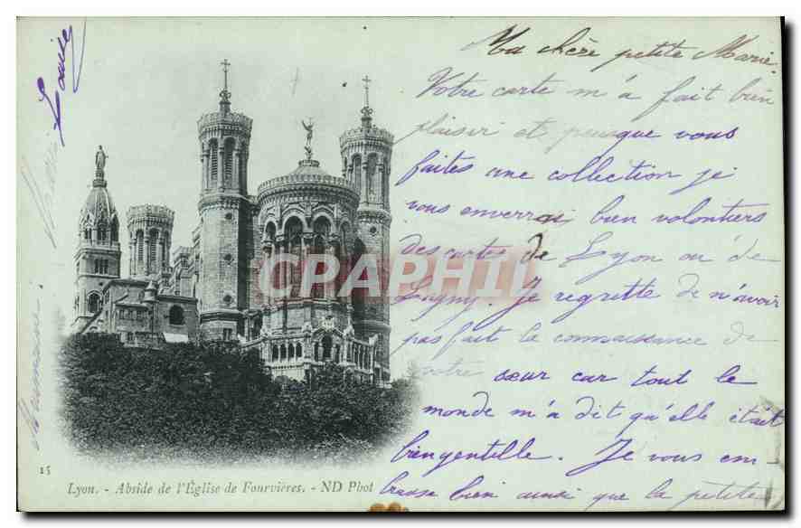 CPA Lyon Abside de l'Eglise de Fourviere 