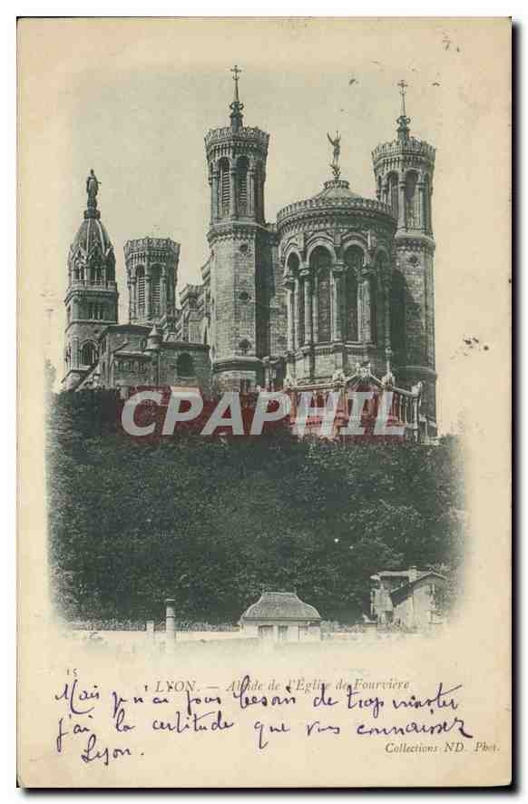 CPA Lyon Abside de l'Eglise de Fourviere 