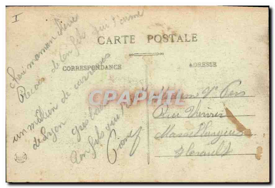 CPA Lyon Pont de la Boucle et Coteau St Clair  — Rückseite