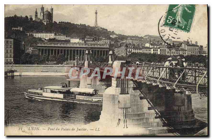 CPA Lyon Pont du Palais de Justice 