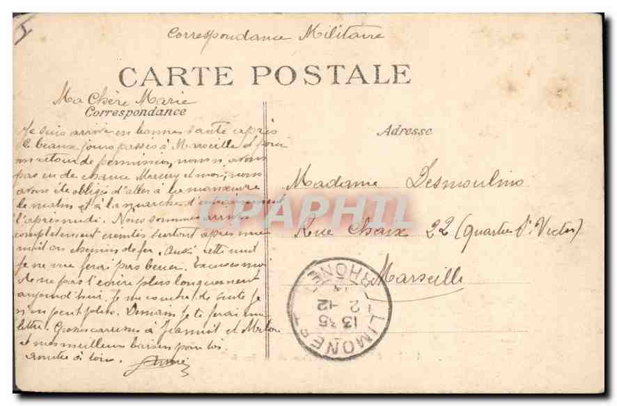 CPA Lyon Le Pont de la Boucle  — Verso
