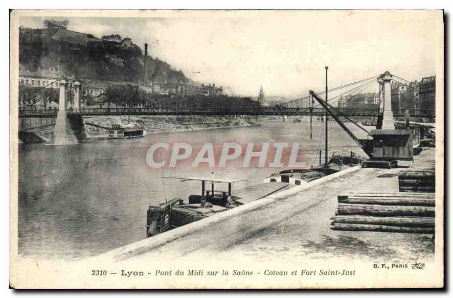 CPA Lyon Pont du Mid sur la Saone Coteau et Fort Sain Just 