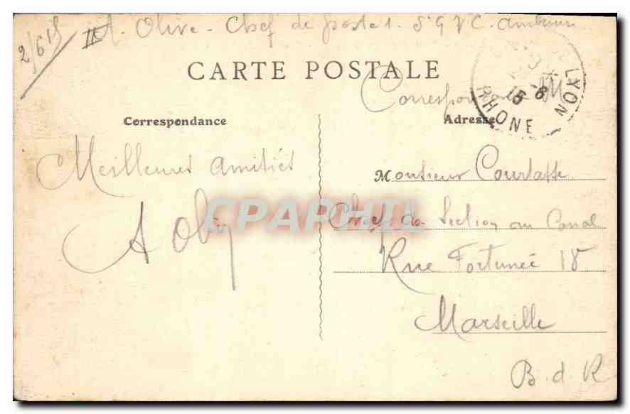 CPA Lyon Pont et Cours Lafayette Quai des Brotteaux  — Rückseite