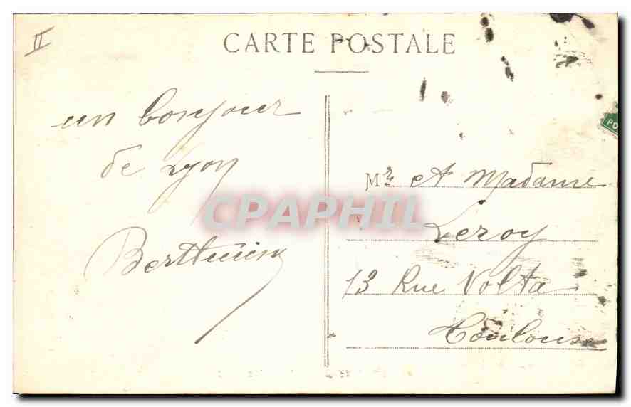 CPA Lyon Pont Morand  — Verso