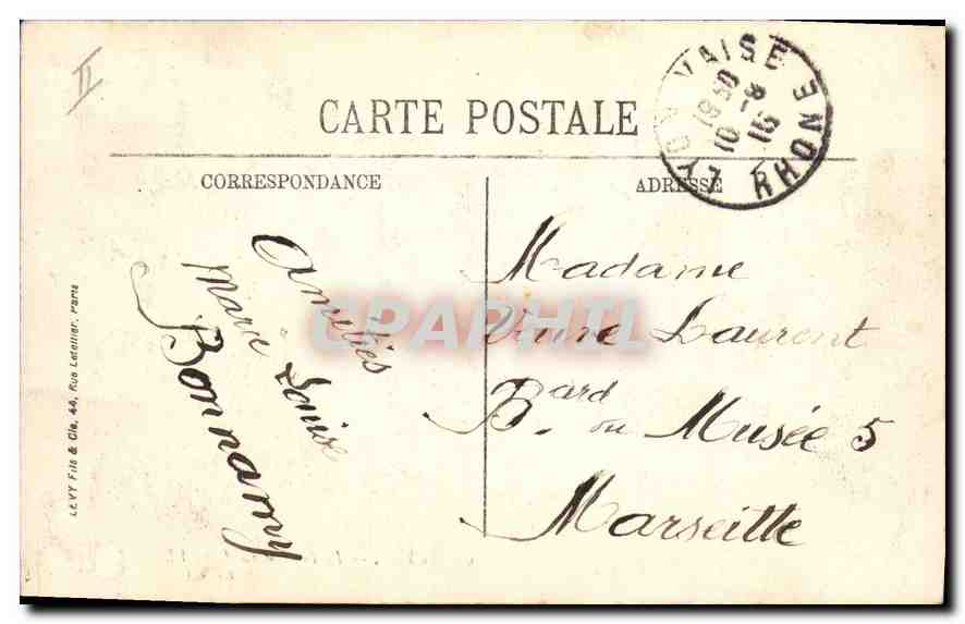 CPA Lyon Le Pont Morand  — Verso
