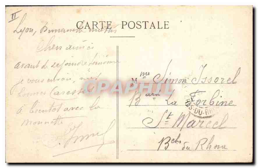 CPA Lyon Pont du Chemin de Fer sur la Saone ligne de Paris  — Verso