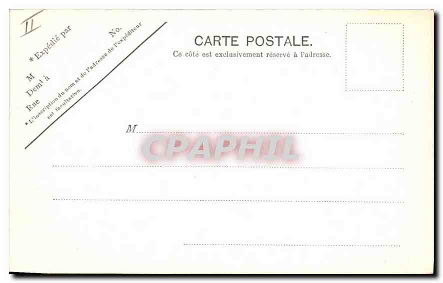CPA Lyon Coteau de Fourviere Palais de Justice et Pont du Palais  — Verso
