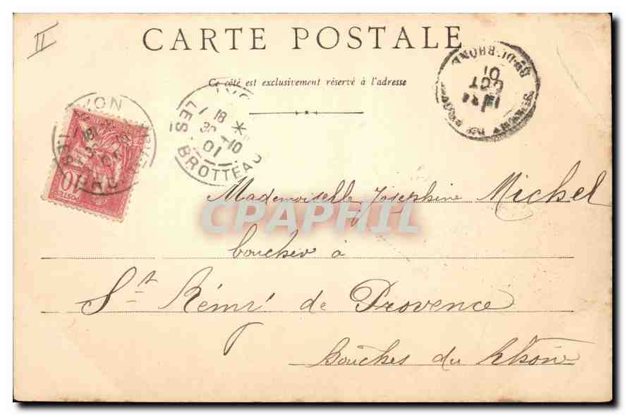 CPA Lyon Palais de Justice et Coteau de Fourviere  — Verso
