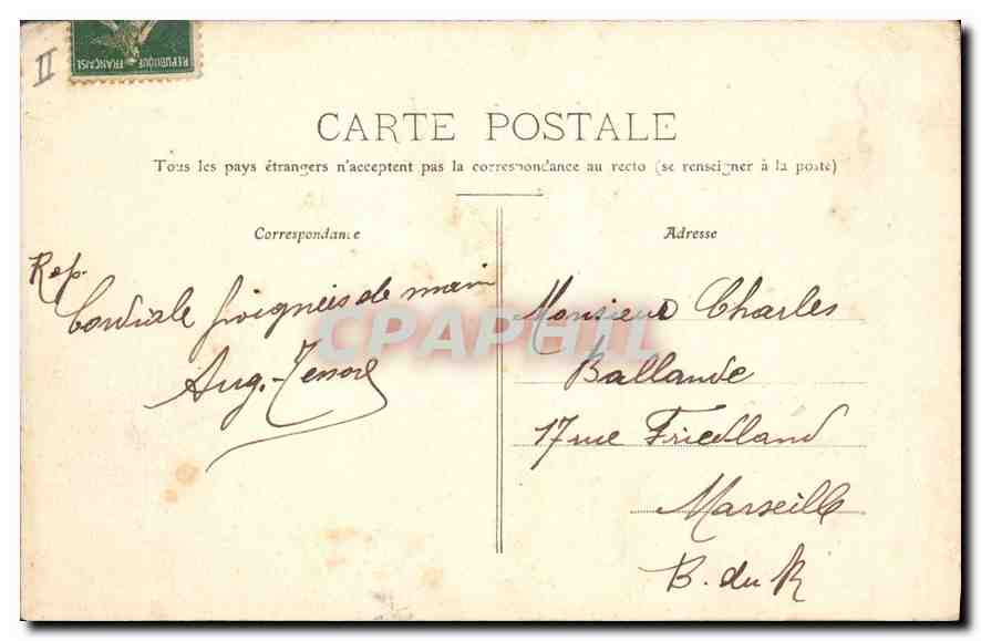 CPA Lyon Pont de la Boucle  — Verso