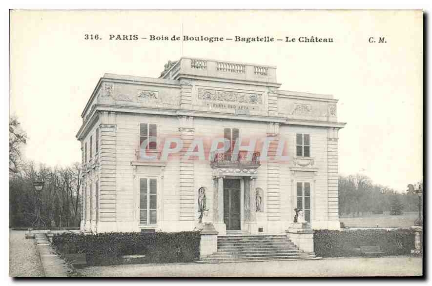 CPA Paris Bois de Boulogne Bagatelle Le Chateau 