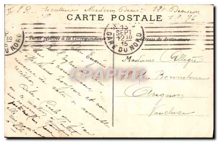 CPA Paris XVIII Le Sacre Coeur  — Rückseite