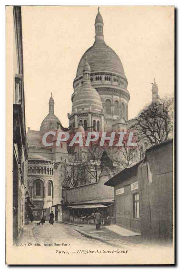 CPA Paris L'Eglise du Sacre Coeur 
