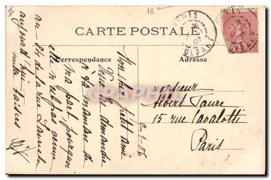 CPA Paris L'Eglise du Sacre Coeur  — Rückseite