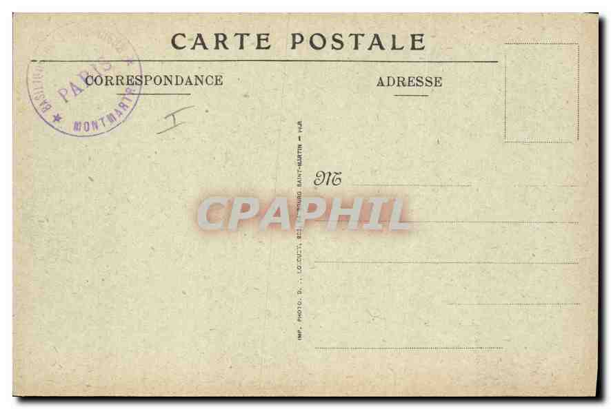 CPA Basilique du Sacre Coeur de Montmartre  — Rückseite