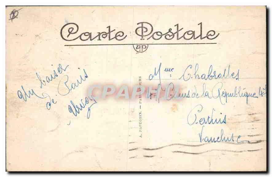 CPA Paris Funiculaire et Basilique du Sacre Coeur de Montmartre  — Rückseite