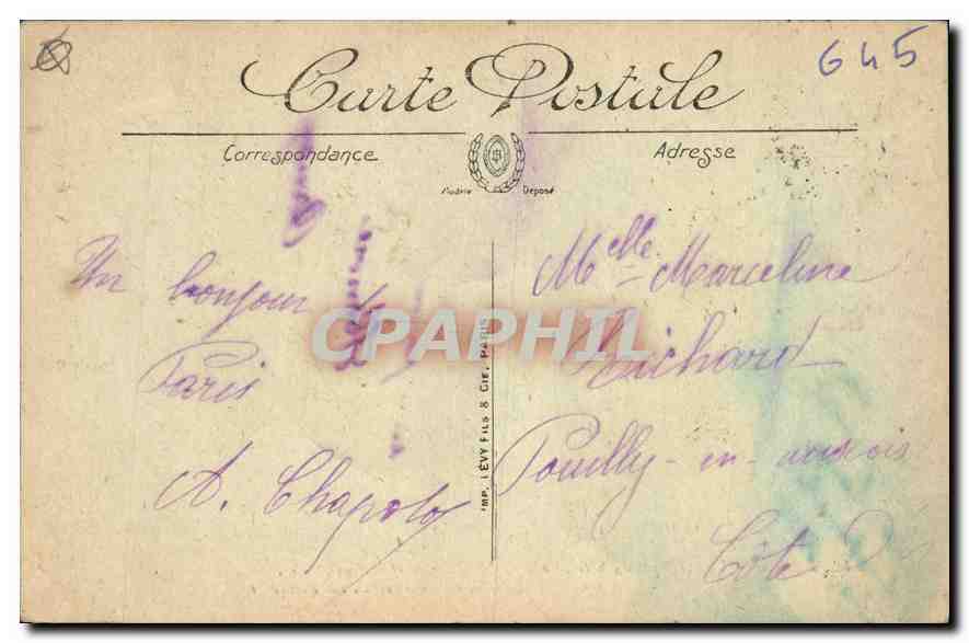 CPA Paris La Basilique du Sacre Coeur de Montmartre et le Funiculaire Cloche — Rückseite