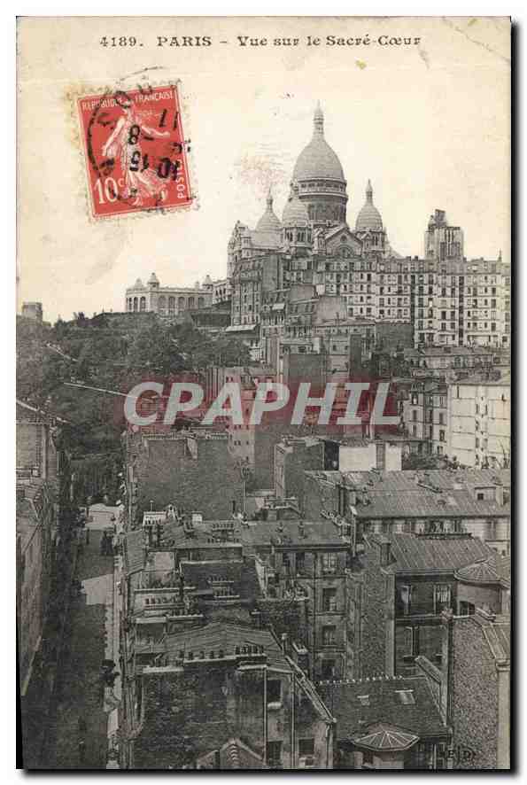 PARIS - Vue sur le Sacré-Cœur — éditeur H. D. n° 4189