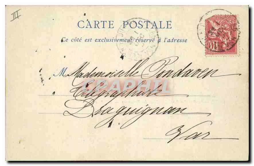CPA Lyon La Fontaine Bartholdi Place des Terreaux  — Verso