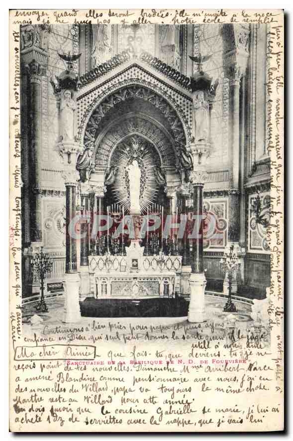 CPA Sanctuaire de la Basilique de ND de Fourviere 