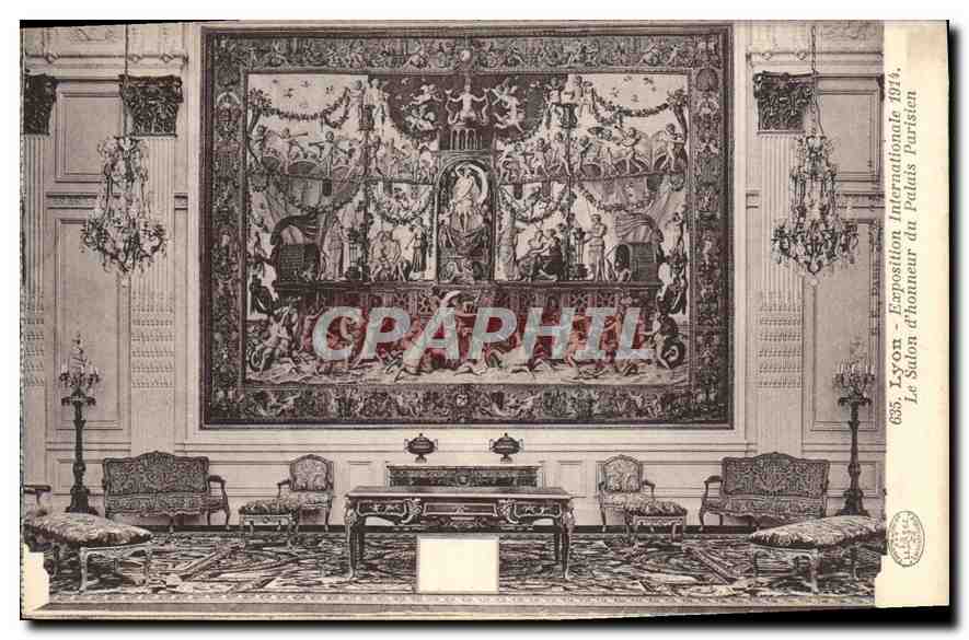 CPA Lyon Exposition Internationale 1914 Le Salon d'honneur du Palais Parisien 