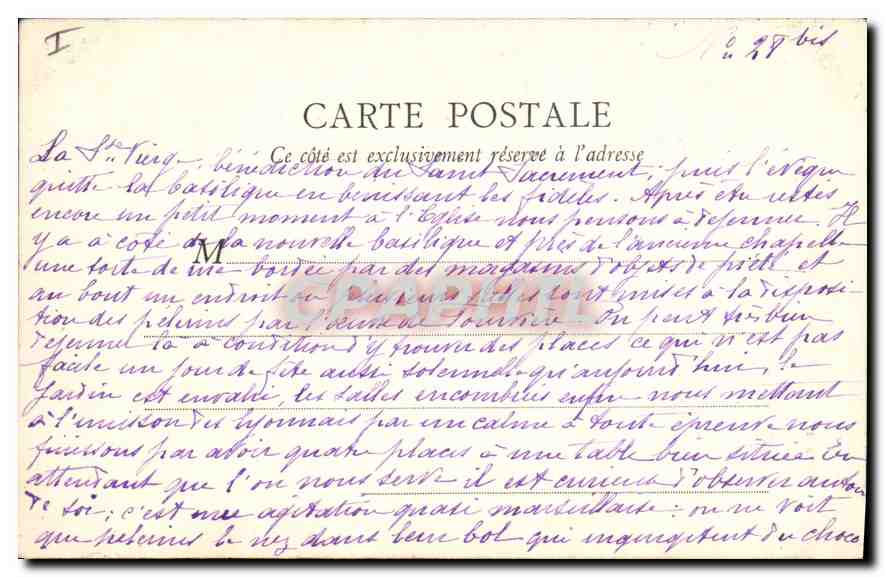 CPA Lyon Eglise d'Ainay  — Verso