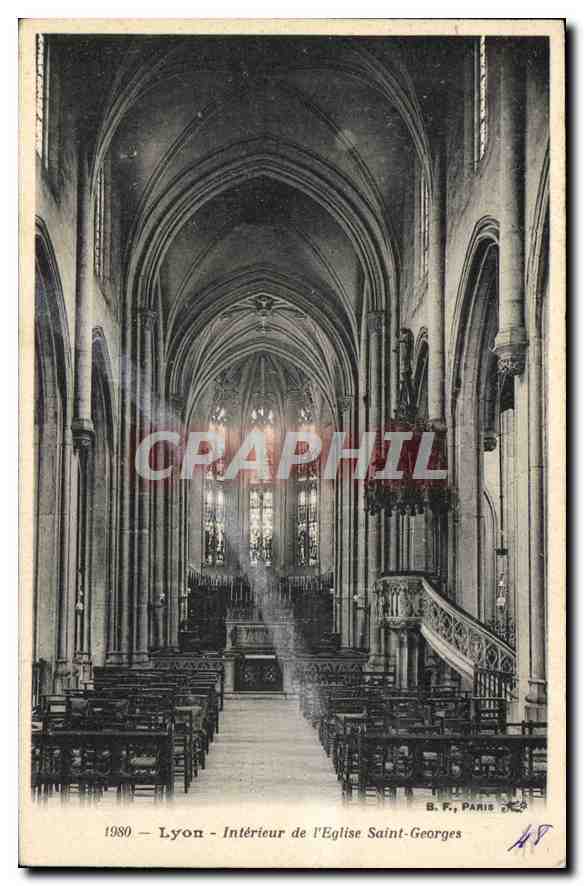 CPA Lyon Interieur de l'Eglise Saint Georges 