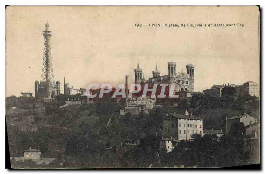 CPA Lyon Plateau de Fourviere et Restaurant Gay 