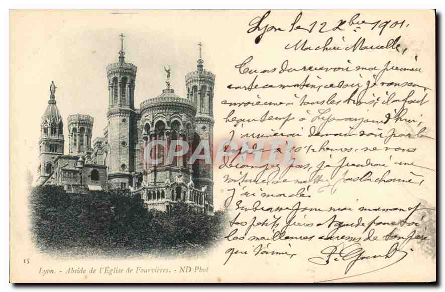 CPA Lyon Abside de l'Eglise de Fourviere 