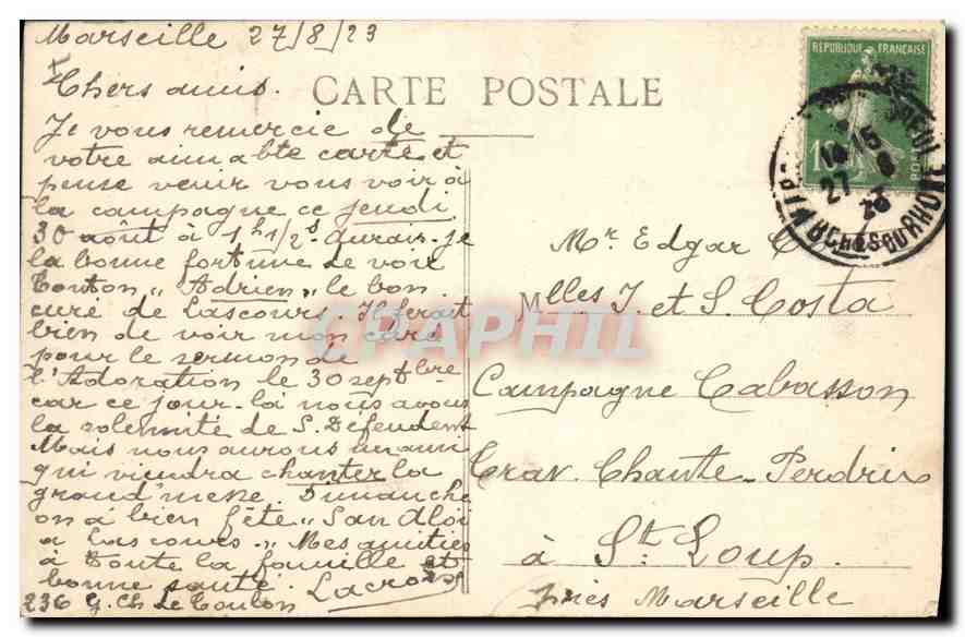 CPA Lyon Cathedrale Saint Jean Style gothique de diverses epoques  — Verso