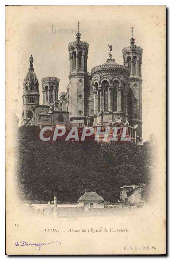 CPA Lyon Abside de L'Eglise de Fourviere 