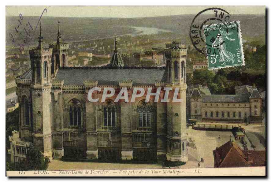 LYON — Notre-Dame de Fourvière — Vue prise de la Tour Métallique — L.L.