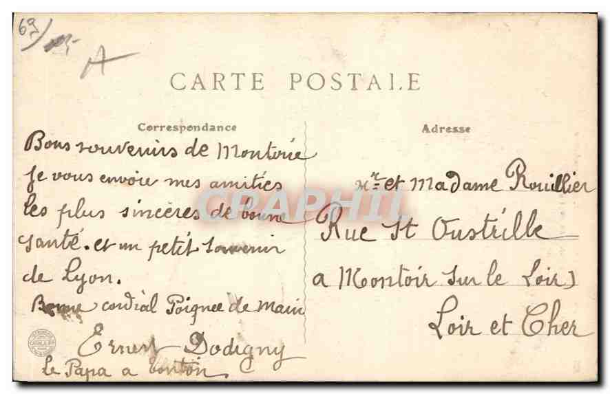 CPA Lyon Eglise Saint Vizier Style gothique Cathedrale primitive de Lyon  — Verso