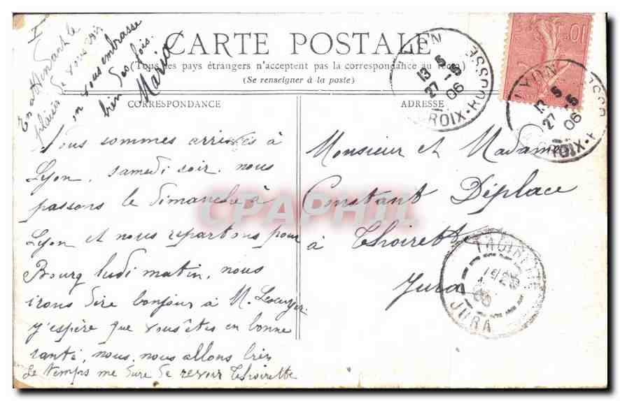 CPA Lyon Eglise Sainte Blandine  — Verso