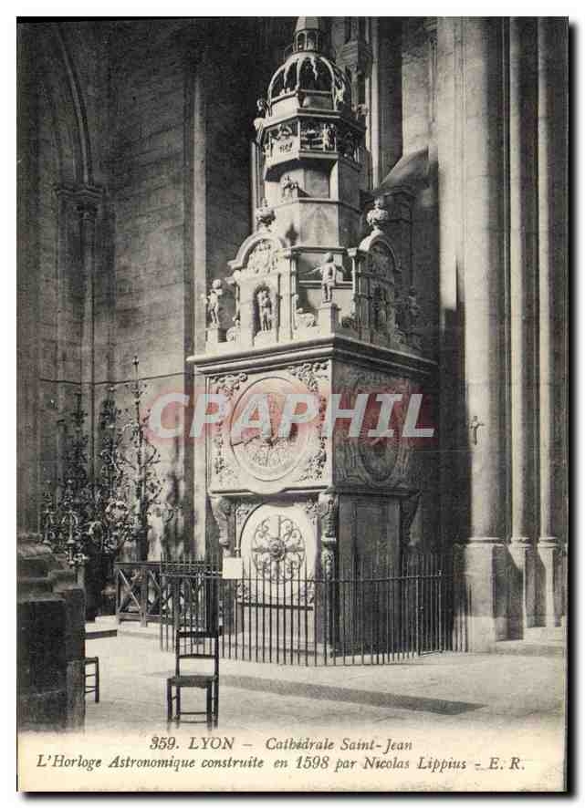CPA Lyon Cathedrale Saint Jean L'Horloge Astronomique construite en 1598 par Nicolas Lippius 