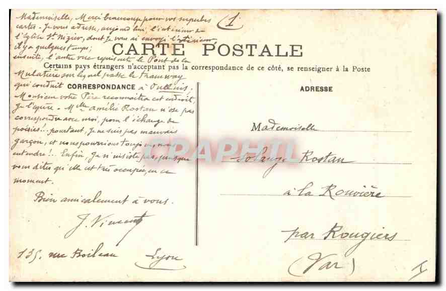 CPA Lyon Saint Nizier Eglise construite au XV siecle  — Rückseite