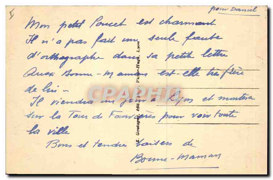 CPA Lyon Abside de ND de Fourviere  — Verso