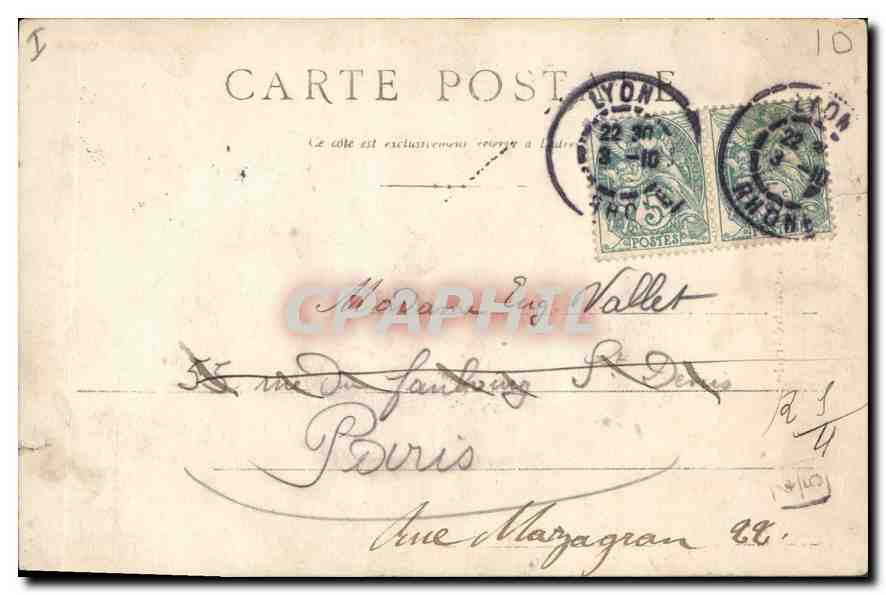 CPA Lyon La Cathedrale  — Verso