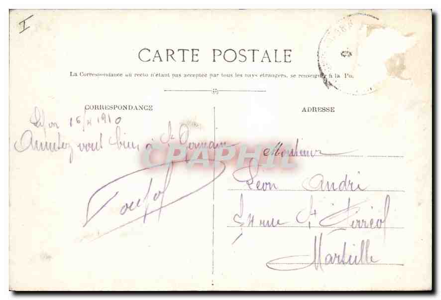 CPA Lyon Notre Dame de Fourviere L'Abside  — Verso