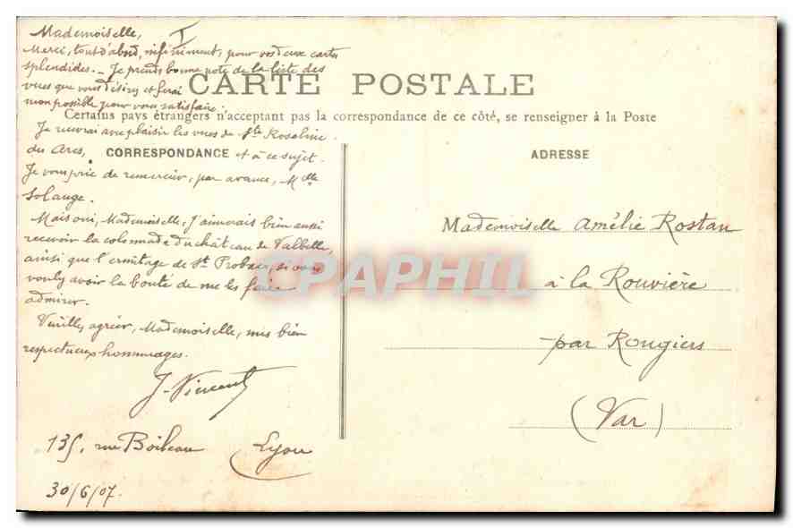 CPA Lyon Primatiale Saint Jean vue interieure  — Rückseite