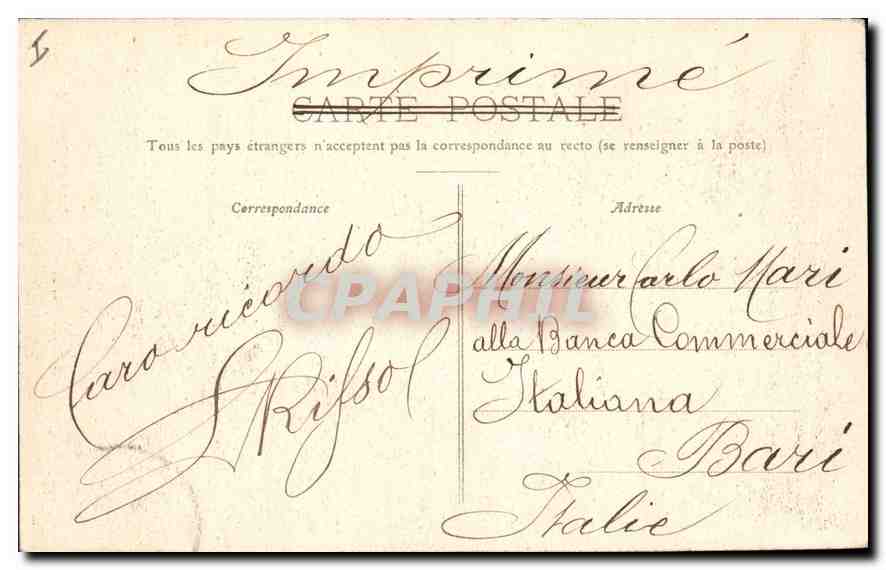 CPA Lyon Archeveche et Fourviere  — Rückseite